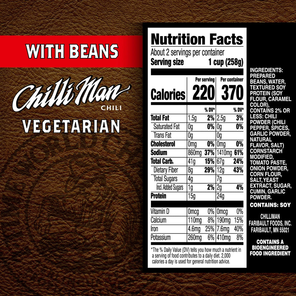 Vegetarian Chili with Beans, 15 Ounce Can (12 Pack) L51618