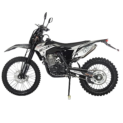 250cc Dirt Bike with 5-Speed Manual Transmission, Electric Start, 21"/18" Wheels X6079