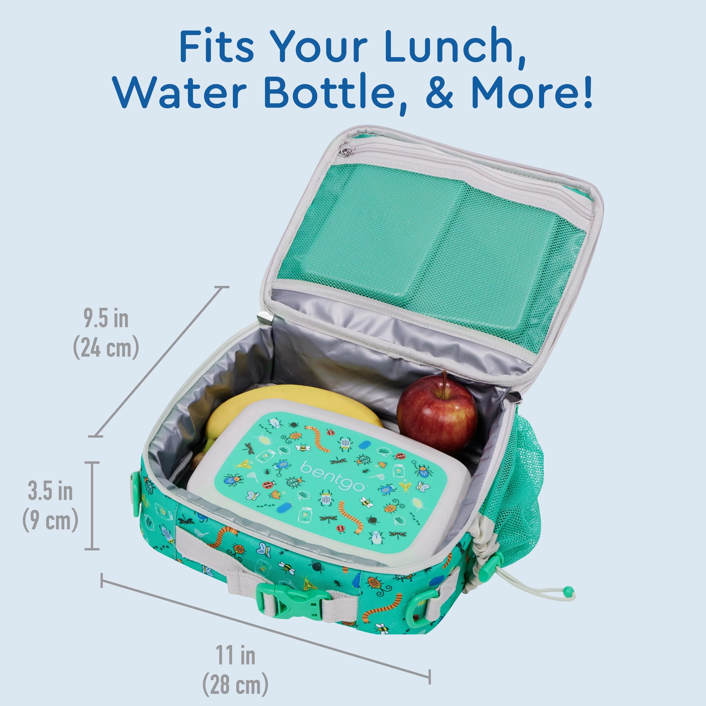 Kids Lunch Bag - Insulated, Water-Resistant, with Zippered Pockets W534886