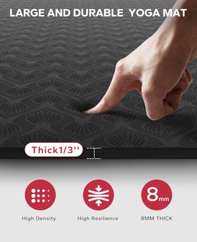 Extra Large Yoga Mat Non-Slip for Home Workouts B4152