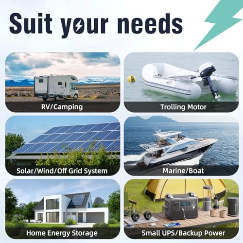 12V 100Ah LiFePO4 Battery for RV, Marine, Solar, Off-Grid R113