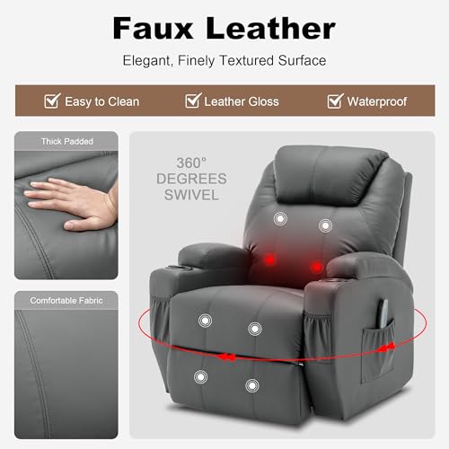Rocking Recliner Chair with Massage and Heat for Adults H49678
