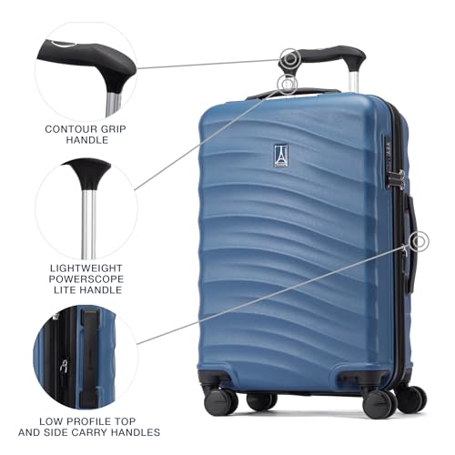 Hardside Expandable Carry-On Luggage with 8 Spinner Wheels and TSA Lock Q7052