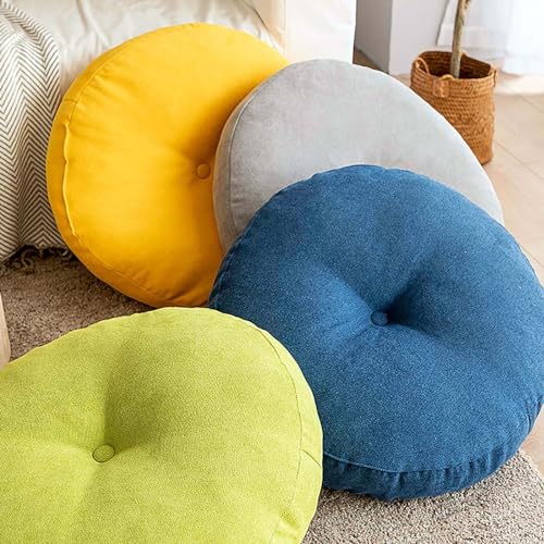 Meditation Floor Pillow Set of 2 Large Round Cushions for Living Room Yoga C73699