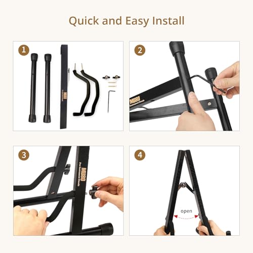 Wood Guitar Stand Foldable for Acoustic Electric Bass V5101