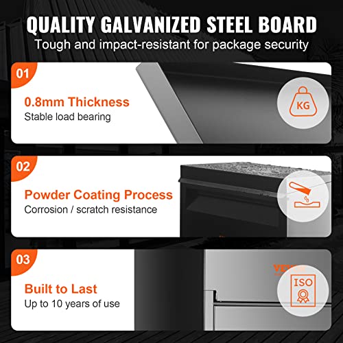 Galvanized Steel Package Delivery Box with Coded Lock, IPX3 Waterproof P292