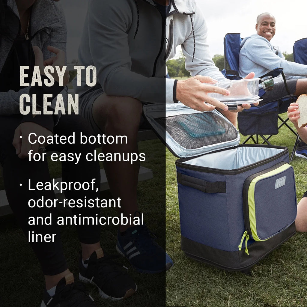 Soft Sided Cooler with Wheels, 42 Cans U180