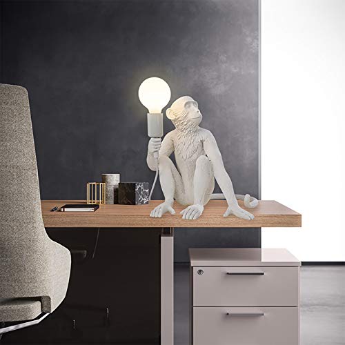 Hemp Rope Monkey Pendant Light, Retro Wall Lamp for Dining Room Z416818