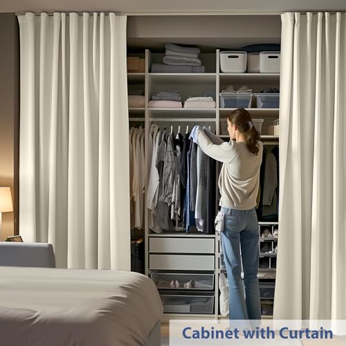 Room Divider Curtain Track Set, Blackout Panel, 8.3ft Wide A844312