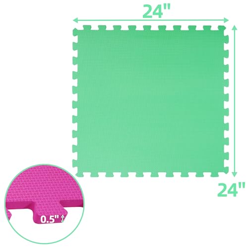 Puzzle Exercise Mat with EVA Foam Interlocking Tiles for MMA, Gymnastics and Home Gym H787