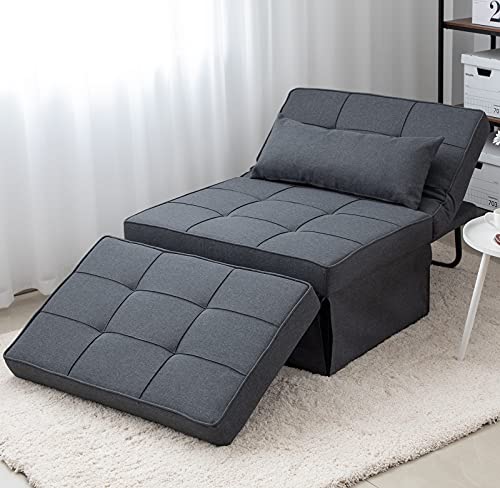 Folding Sofa Bed with Adjustable Backrest, Dark Grey Q8430