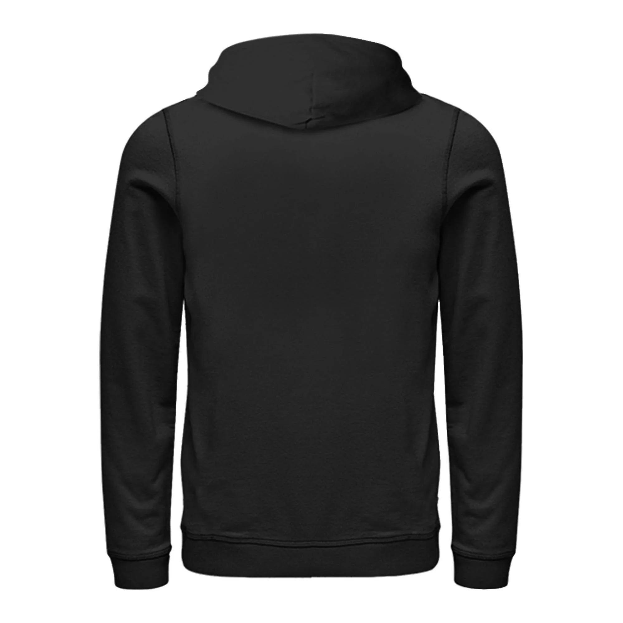 Men's Tropical Print Pull Over Hoodie Black Medium J27106