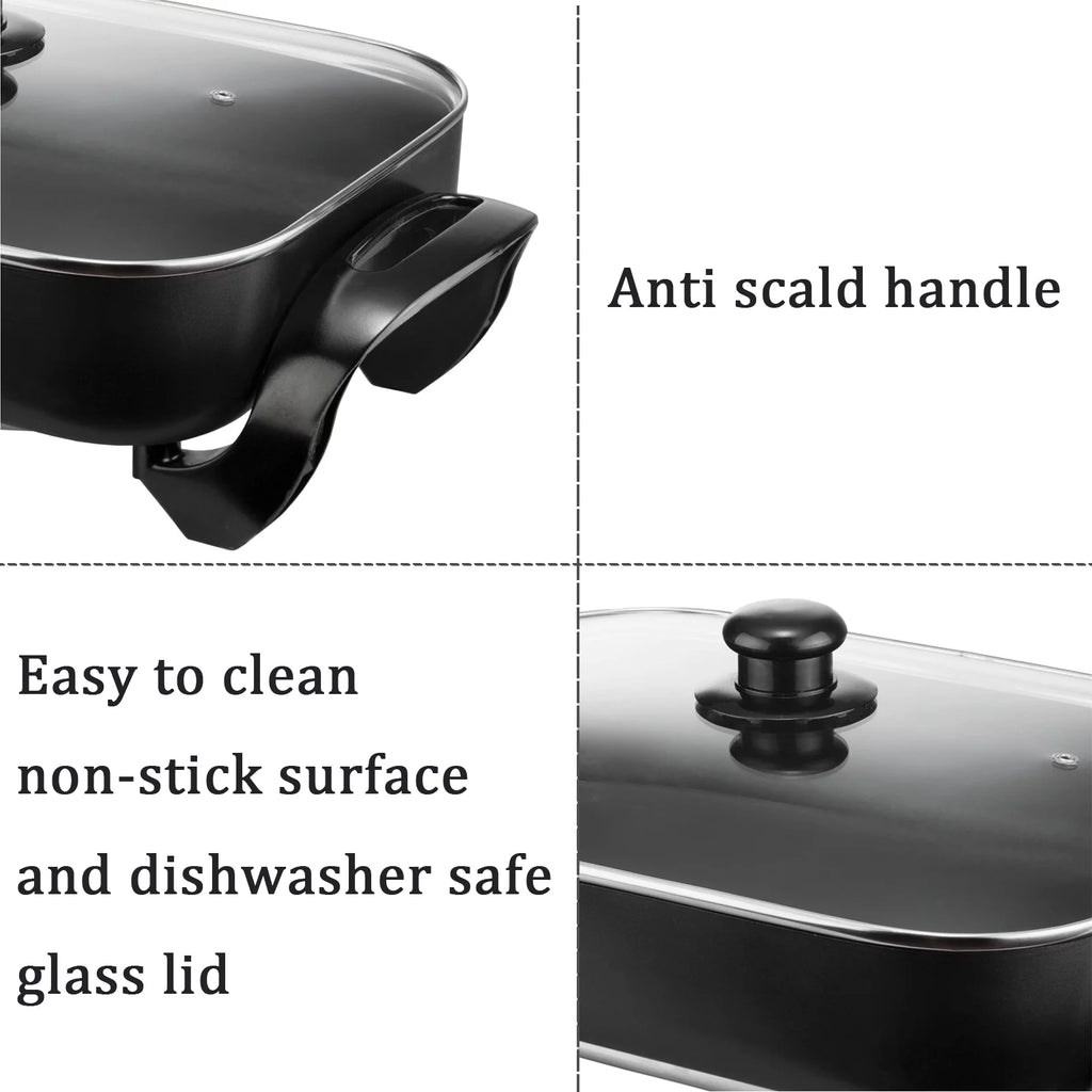 Nonstick Electric Skillet, 16 Inch, Serves 4-6 L930676
