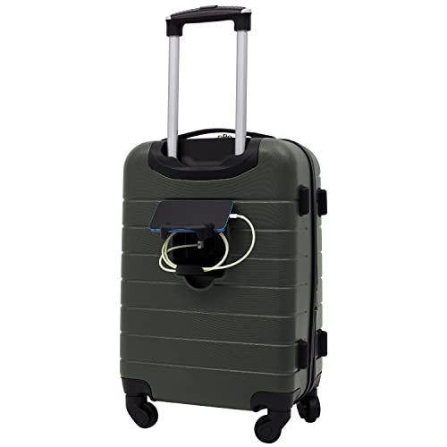 Smart Luggage Set with Cup Holder and USB Port, 20-Inch Carry-On D90568