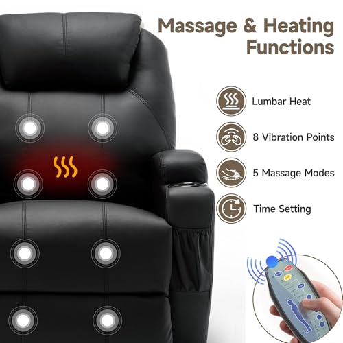 Rocking Recliner Chair with Massage and Heat for Adults H49678