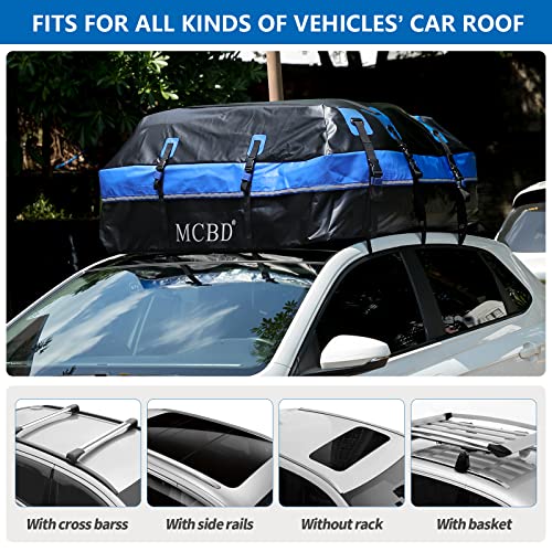 Soft-Shell Waterproof Rooftop Cargo Carrier, 21 Cubic Feet, with Straps and Storage Bag I12135