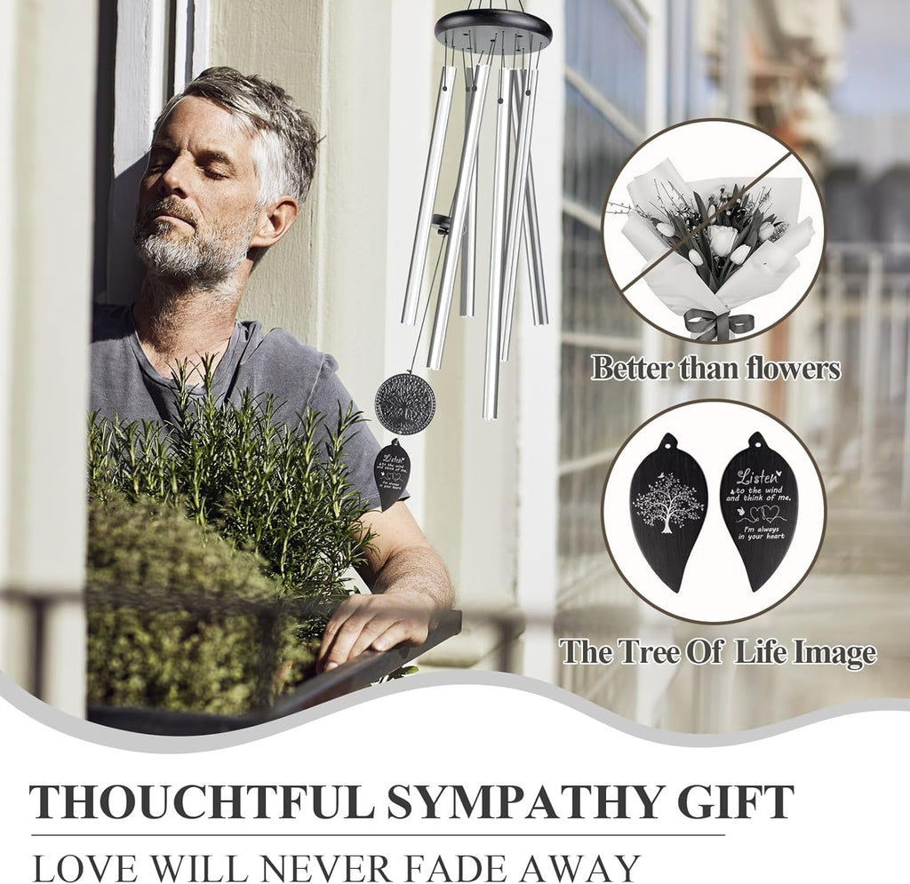Tree of Life Deep Tone Memorial Wind Chimes for Loss of Loved One D391