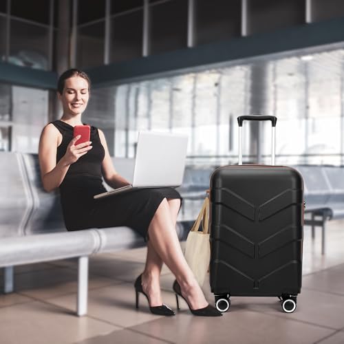 Hardside Carry-On Luggage 22x14x9 with Spinner Wheels G556