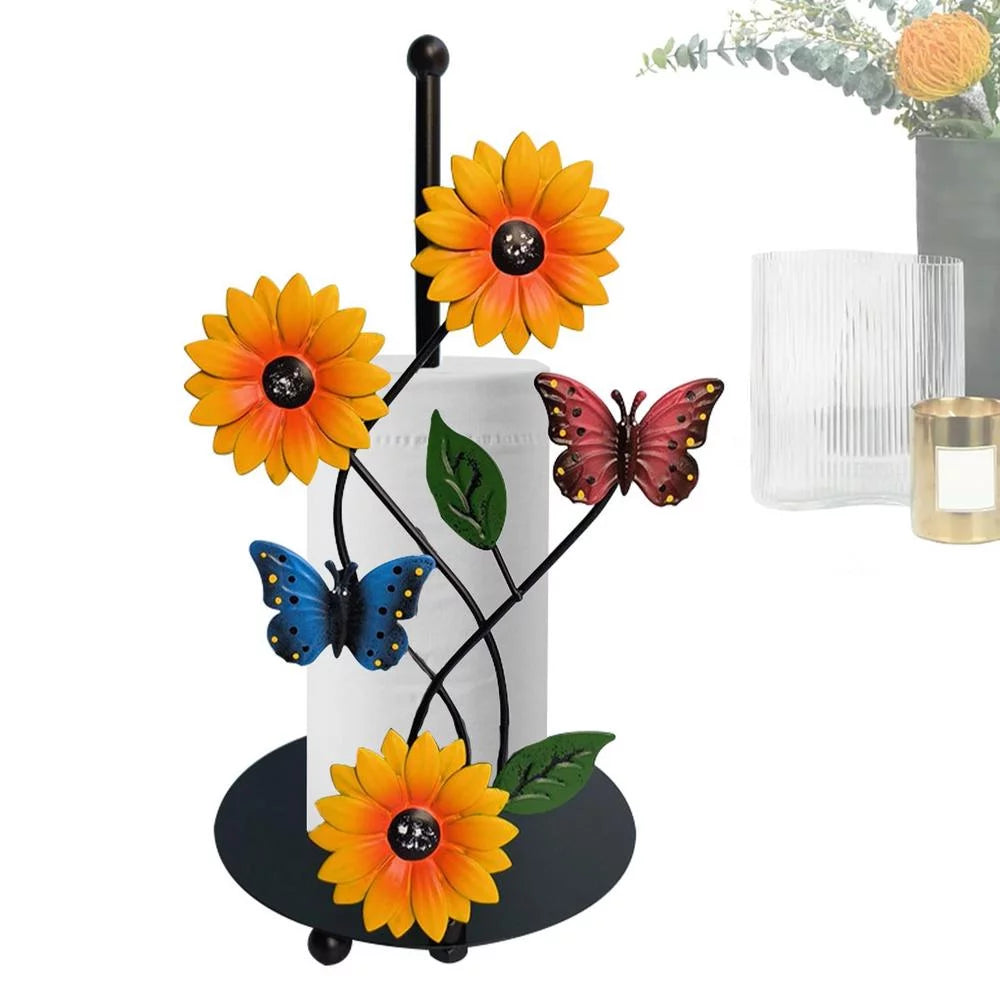 Painted Butterfly Vertical Paper Towel Rack for Kitchen Living Room X998157