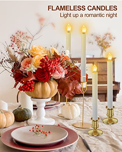 Flameless Taper Candles with Timer and Remote, LED Flickering for Home Decor M875