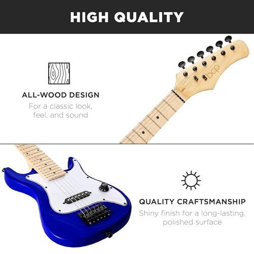 30in Kids Electric Guitar Beginner Starter Kit with Amplifier, Strap, Gig Bag, Picks J4176