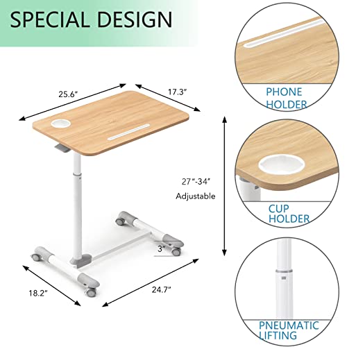Adjustable Overbed Table with Wheels A568