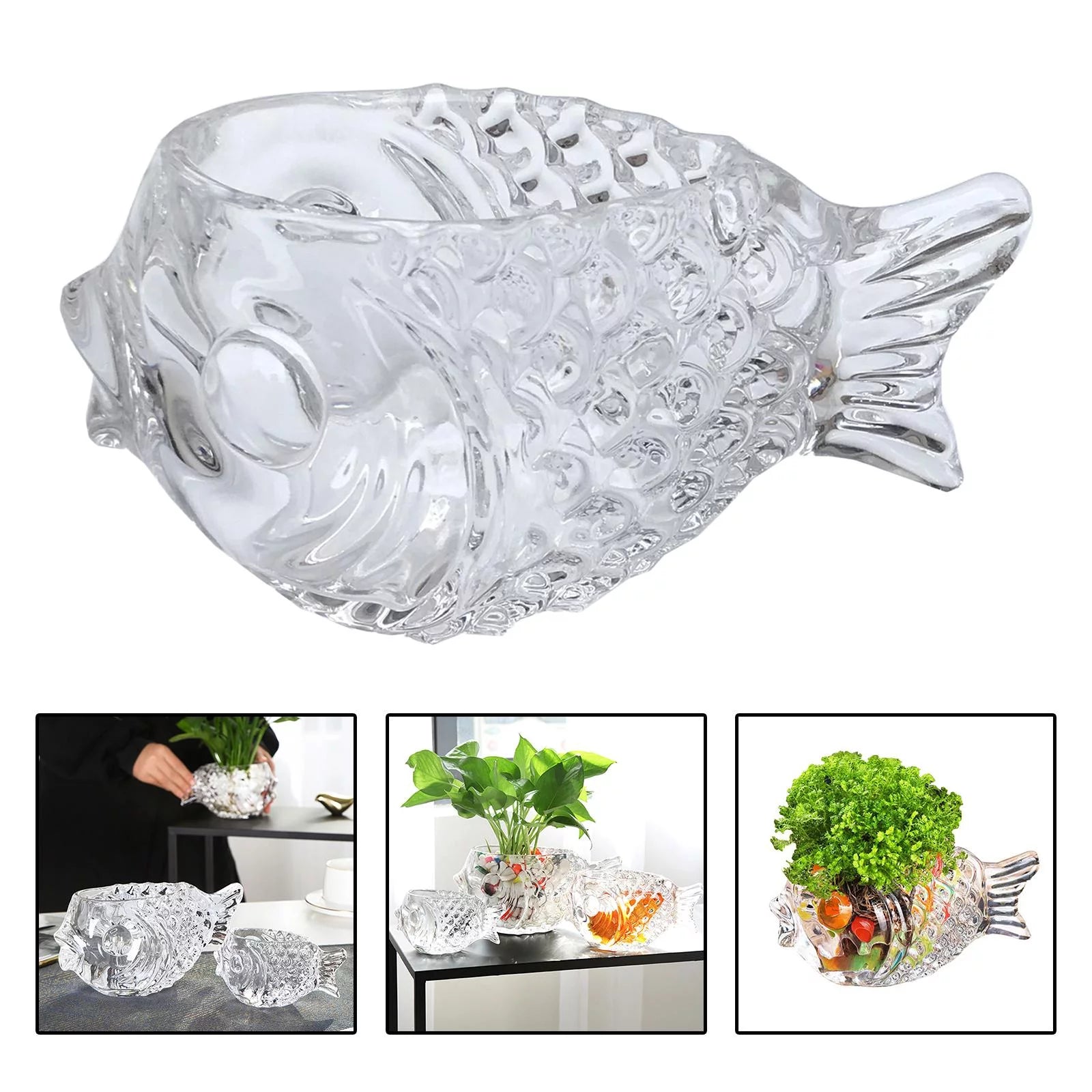 Fish Shaped Cocktail Glass, Clear Drinkware, Medium O754508