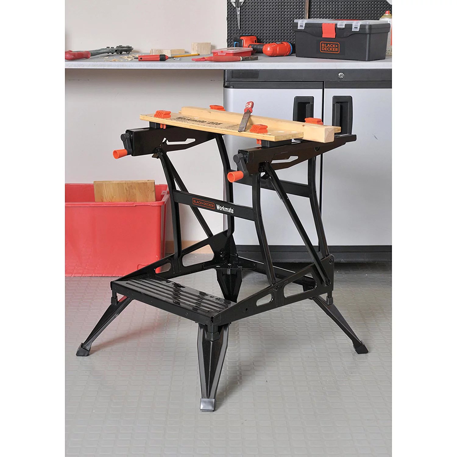 Portable Work Center with Vise J3065