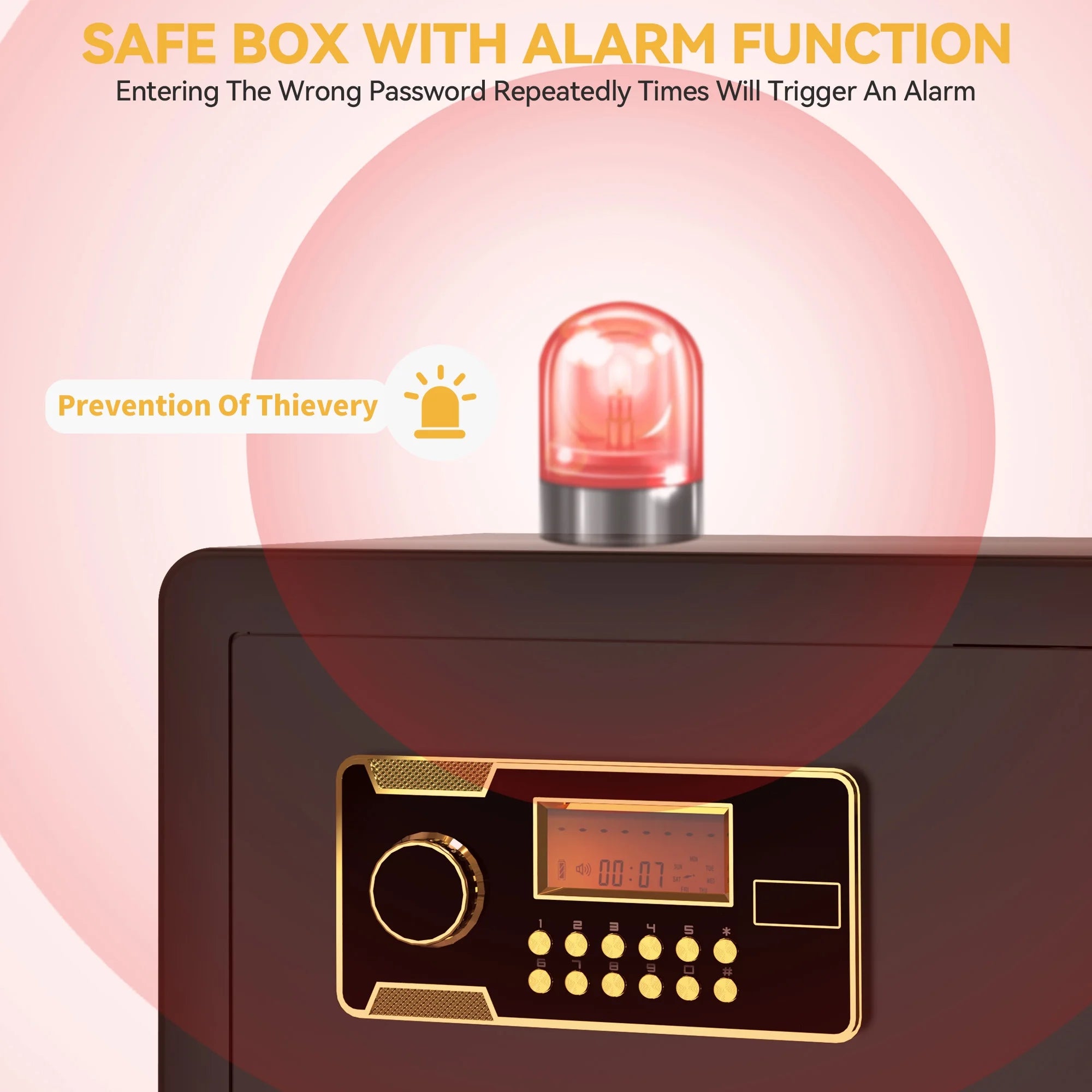 Security Safe Box with Digital Keypad for Documents and Valuables S4398