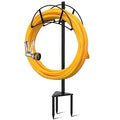 Suchek Metal Garden Hose Holder Stake, Freestanding, Heavy Duty Water Hose Stand, In Ground Hose Rack Organizer for Outside Yard (Black)