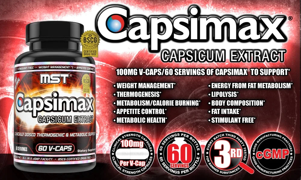 Capsimax Supplement 60 Servings, 100mg V Capsules B385