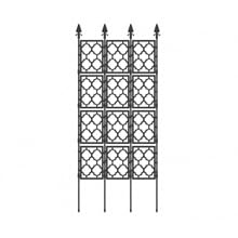 3 Pack Garden Trellis for Climbing Plants,European Style Rustproof Metal Garden Trellis for Vines Plant Vegetable Support,Large Decorative Outdoor Trellis (White, Large)