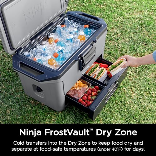 50qt Hard Cooler with Dry Storage Drawer, Slate Gray Z920