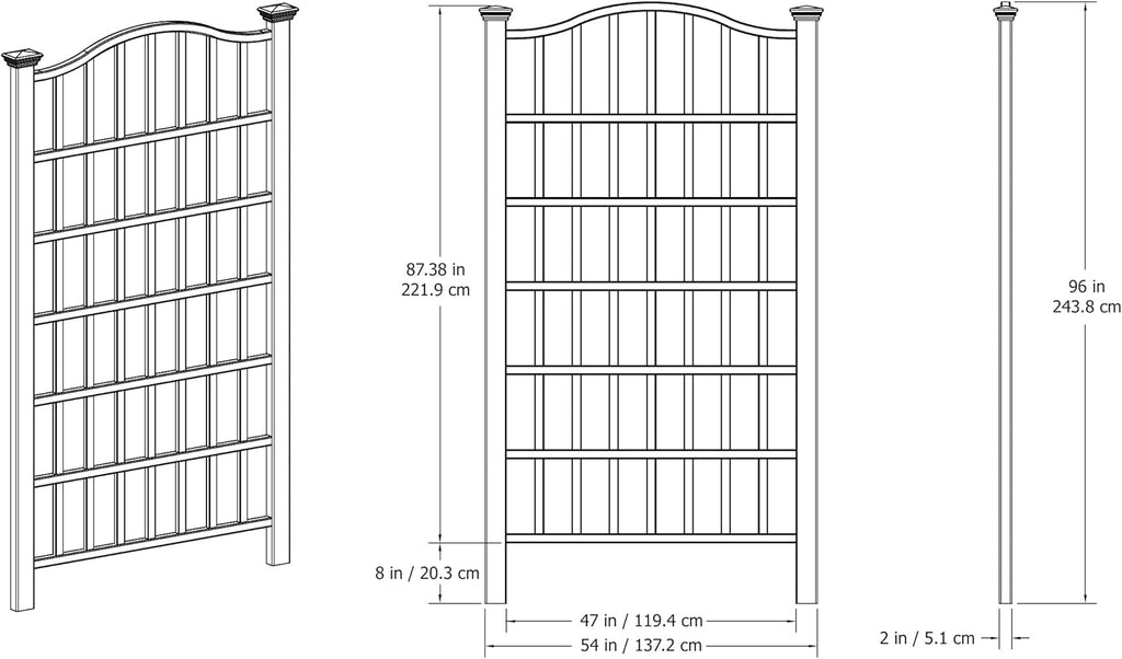 54"W x 90"H Composite Vinyl Trellis H269736