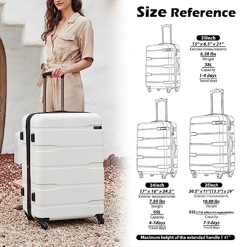 PC+ABS Spinner Suitcase with TSA Lock, 20/24/28 Inch Carry-On E252731