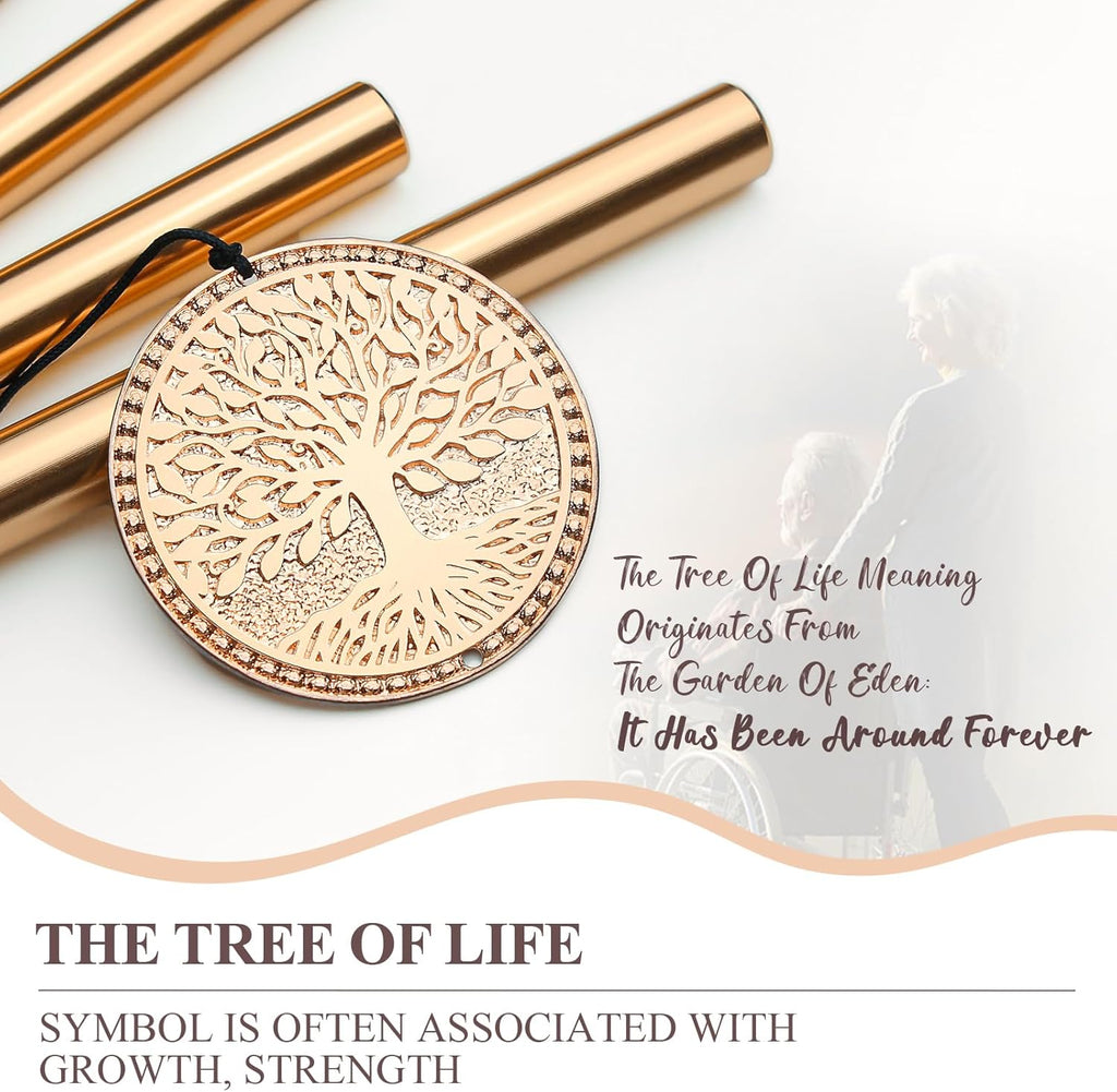 Tree of Life Deep Tone Memorial Wind Chimes for Loss of Loved One K59700