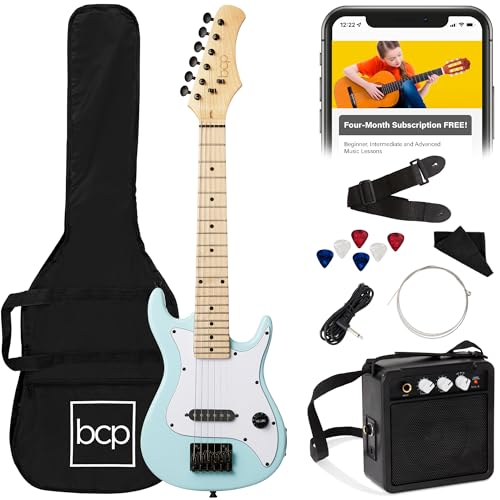 30in Kids Electric Guitar Beginner Starter Kit with Amplifier, Strap, Gig Bag, Picks J4176
