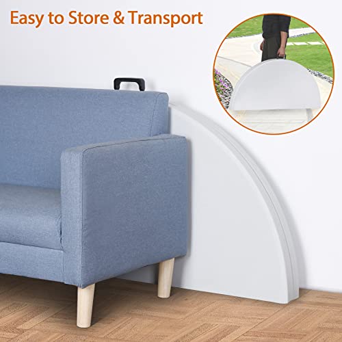 Portable 4 Foot Plastic Folding Table, Indoor Outdoor Heavy Duty, White Y15191