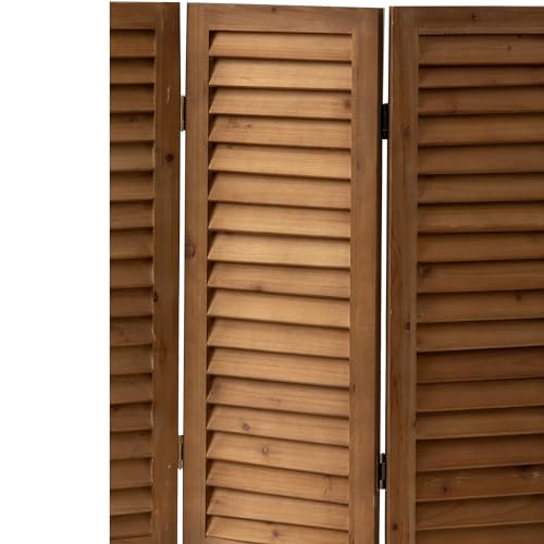 Wood Short Room Divider 3 Panel, 2.6 Ft Tall Folding Partition, White Freestanding Wall for Home Office O18628