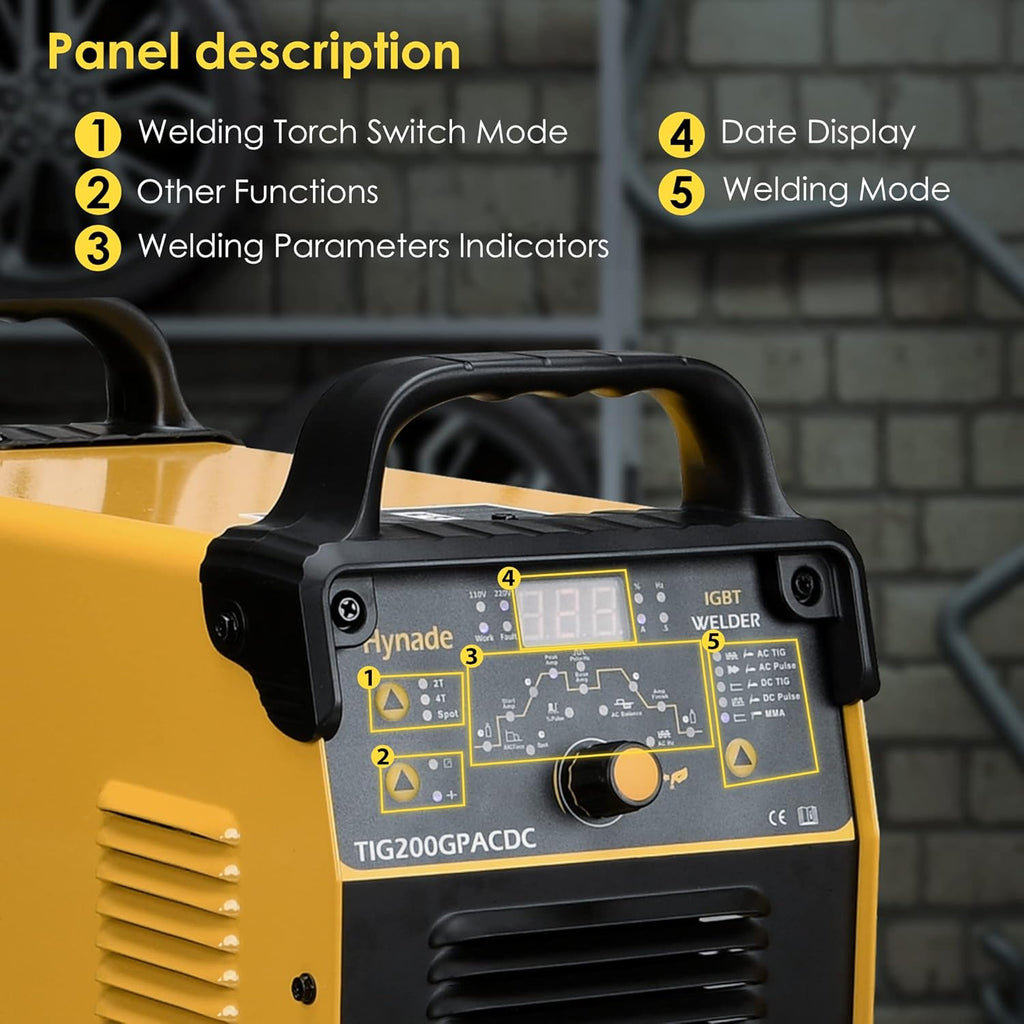 TIG Welder 200 Amp AC/DC with Pulse, Dual Voltage 110/220V G70298