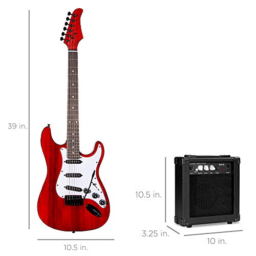 39in Full Size Beginner Electric Guitar Starter Kit with Case and Amp E13920