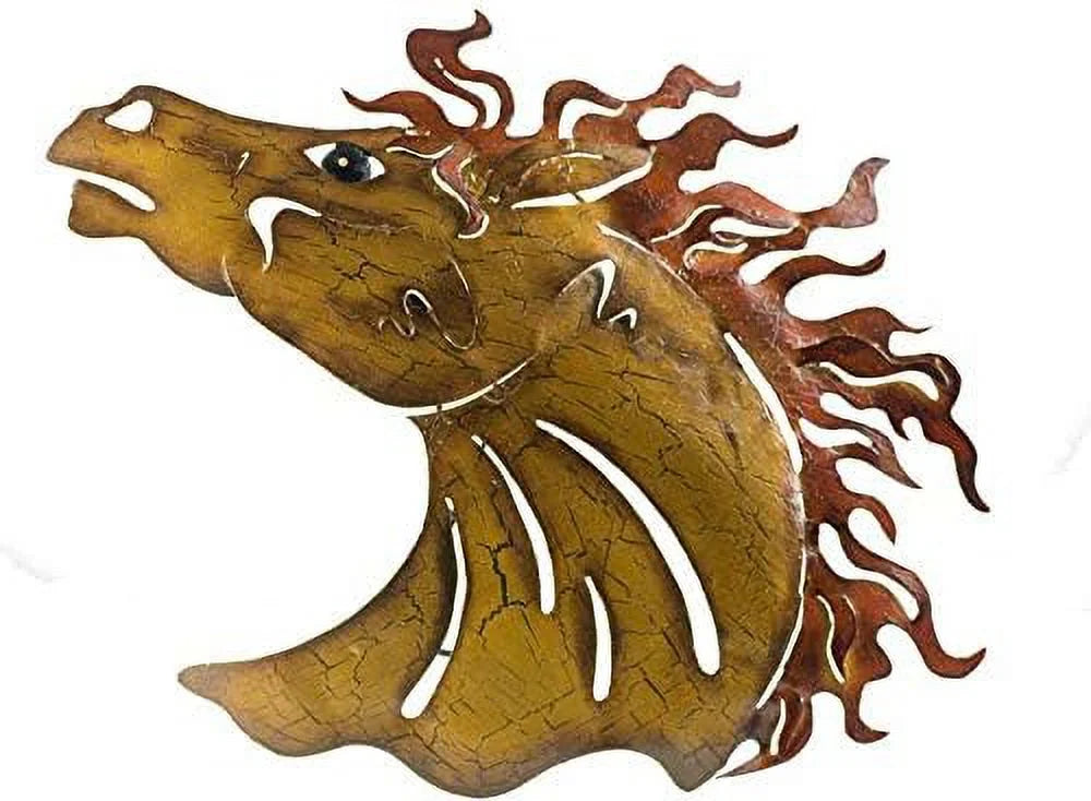 Painted Iron Horse Head Metal Wall Art K463