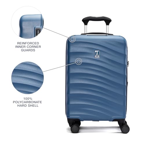 Hardside Expandable Carry-On Luggage with 8 Spinner Wheels and TSA Lock Q7052