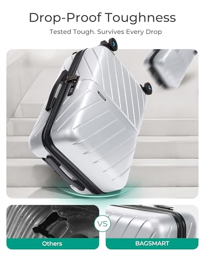 Carry On Luggage 22x14x9 with TSA Lock, Hardside Spinner Suitcase 20 Inch J7440
