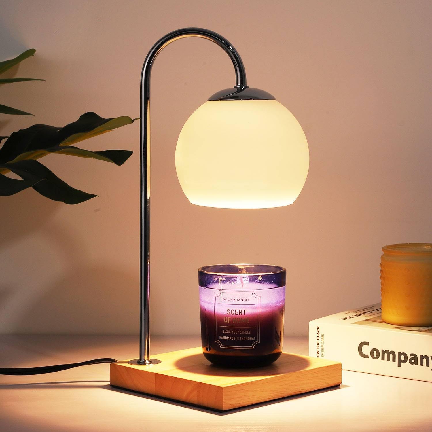 Candle Warmer Lamp with Timer and Glass Lampshade E988