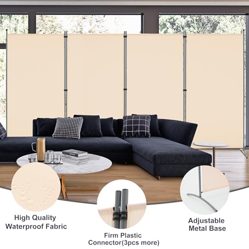 3 Panel Room Divider Folding Partition Privacy Screens, Freestanding Fabric Panel, 102" W x 71" H S7520