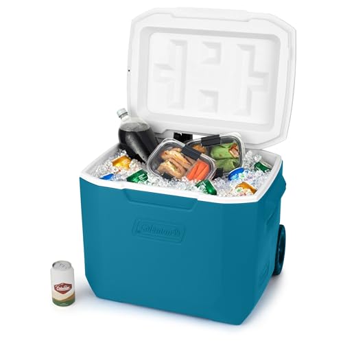 60qt Rolling Cooler with Wheels, Insulated Portable Chiller S628647