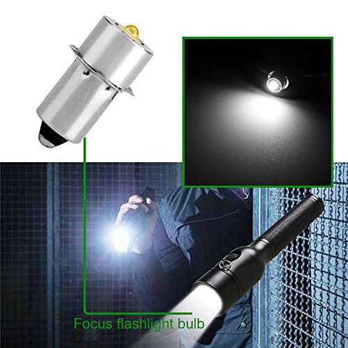 LED Flashlight Bulb DC4-24V for 3-16 C&D Cells, 3W Replacement (1 Pack) K509979