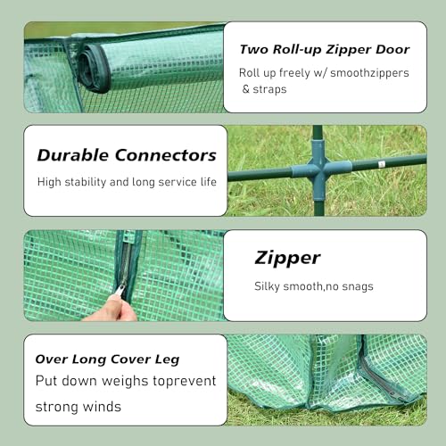 6 ft. x 3 ft. Mini Greenhouse with 2 Zipper Doors, UV Protected Z6284