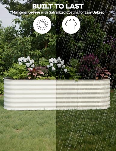 Galvanized Raised Garden Bed for Vegetables, Fruits and Flowers V33720